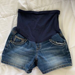 Maternity jean shorts